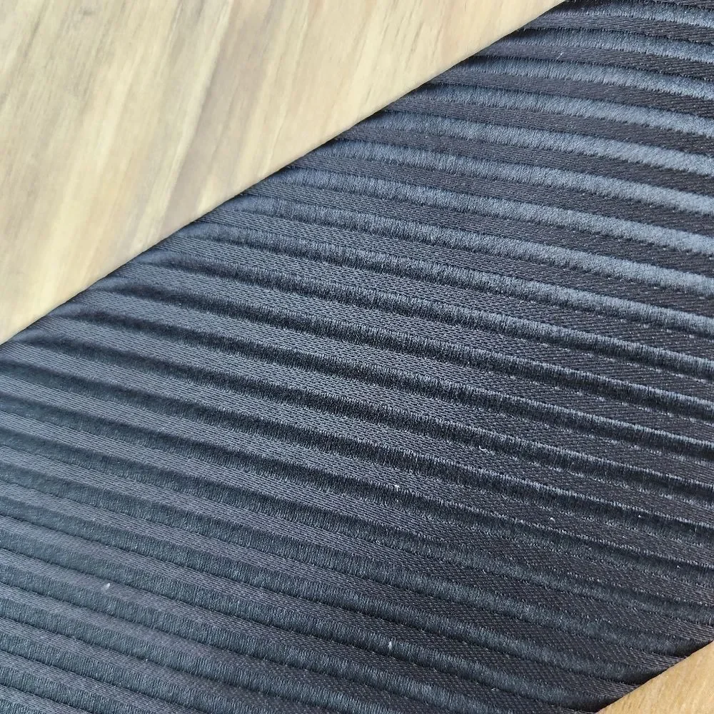 💜Black Satin Striped Pre-Tied Clip-on Tie Youth Large 12/14
